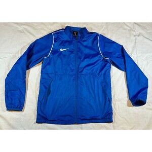 Nike Windbreaker Boys XL Blue Full Zip Mock Neck 100 Recycled Polyester